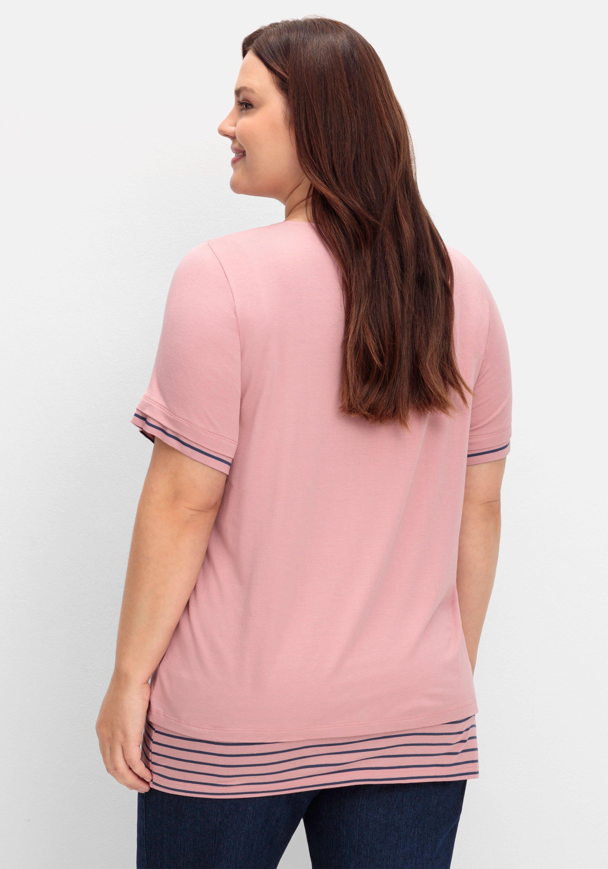 Longshirt in 2-in-1-Optik, mit Rundhalsausschnitt