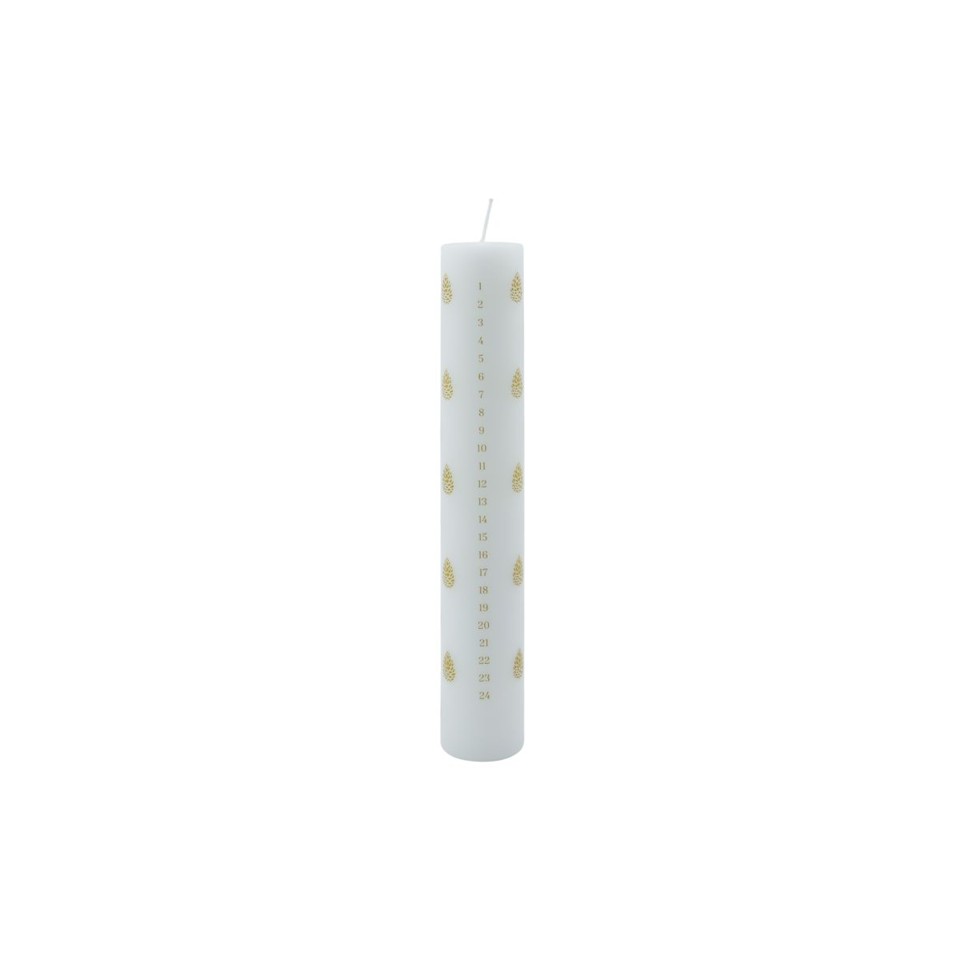 House Doctor - Kalenderlys, HDEvery - Hvid - h: 25 cm, dia: 4 cm