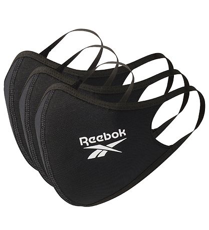 Reebok Mund-Nasen-Schutz - Small - 3er-Pack - Schwarz