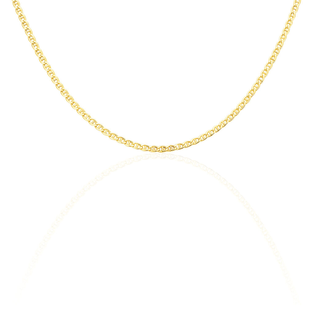 Chaîne Rhalidaae Maille Marine Plate Or Jaune