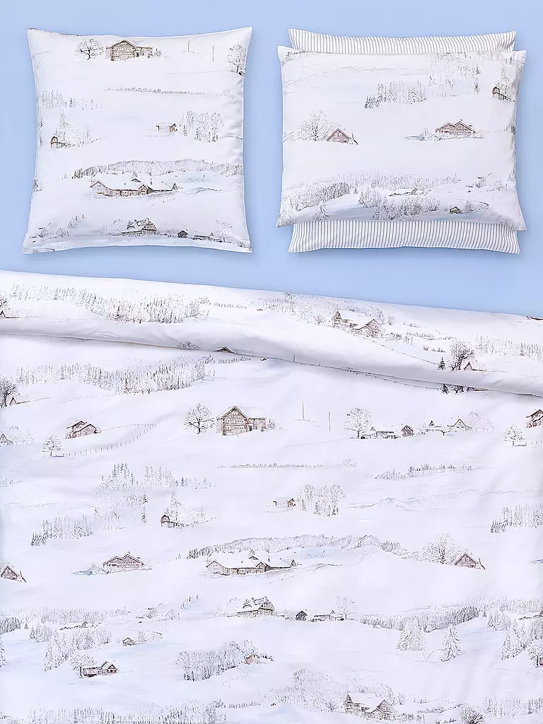 CHRISTIAN FISCHBACHER Satin-Deckenbezug WHITE SEASONS 140x200cm Weiss weiss