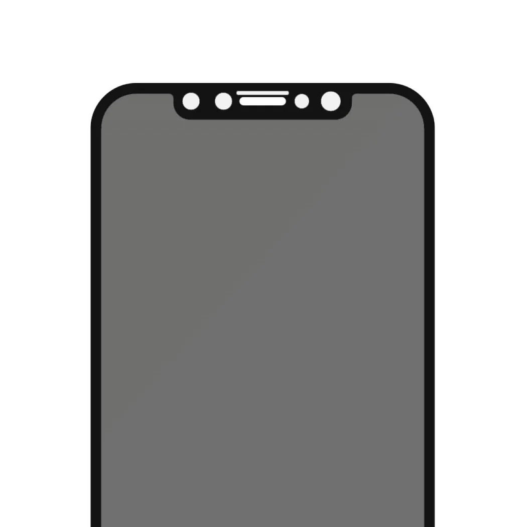 iPhone 11 / iPhone Xr Antibakterielle Privacy Panzer Glas Displayschutz mit Rahmen (P2665)