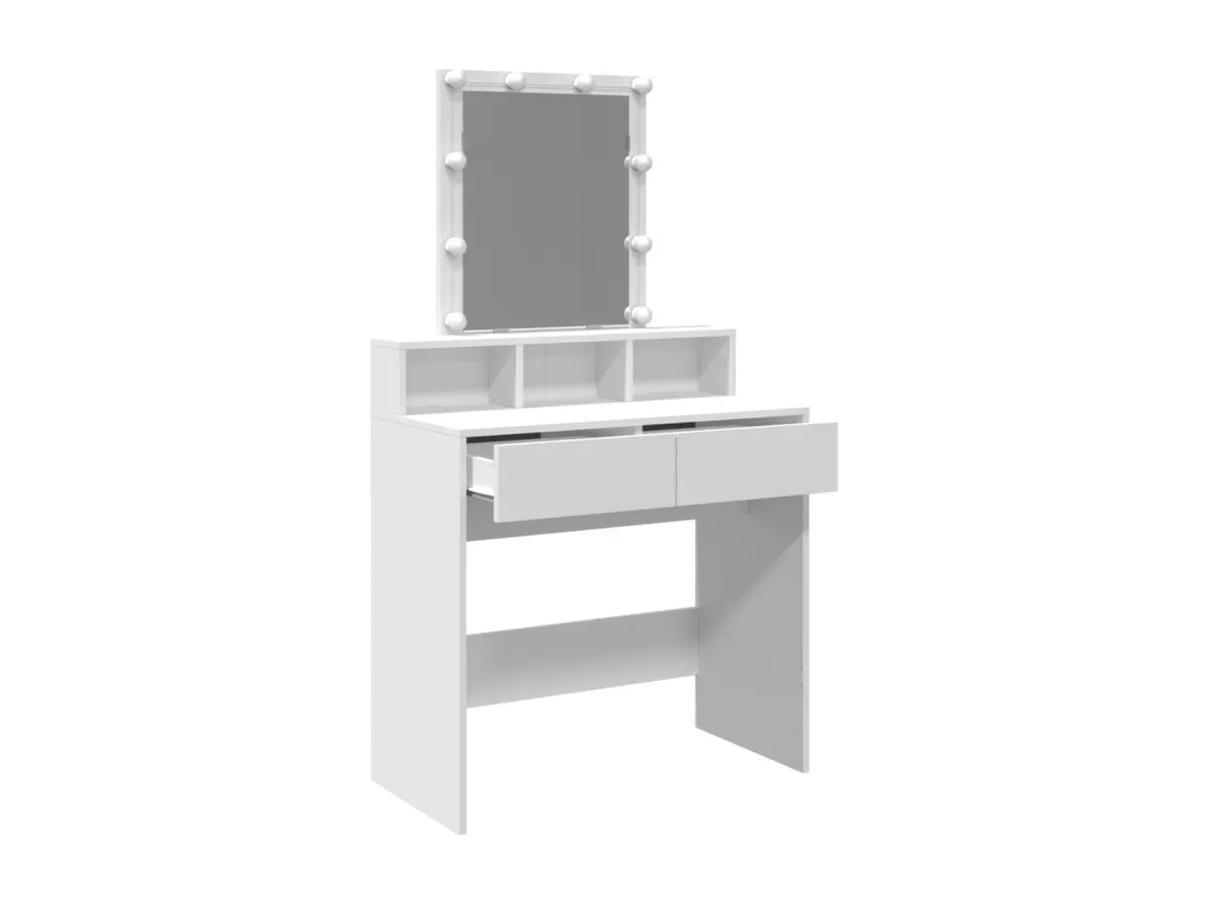 Coiffeuse avec LED blanc 80x41x144,5 cm