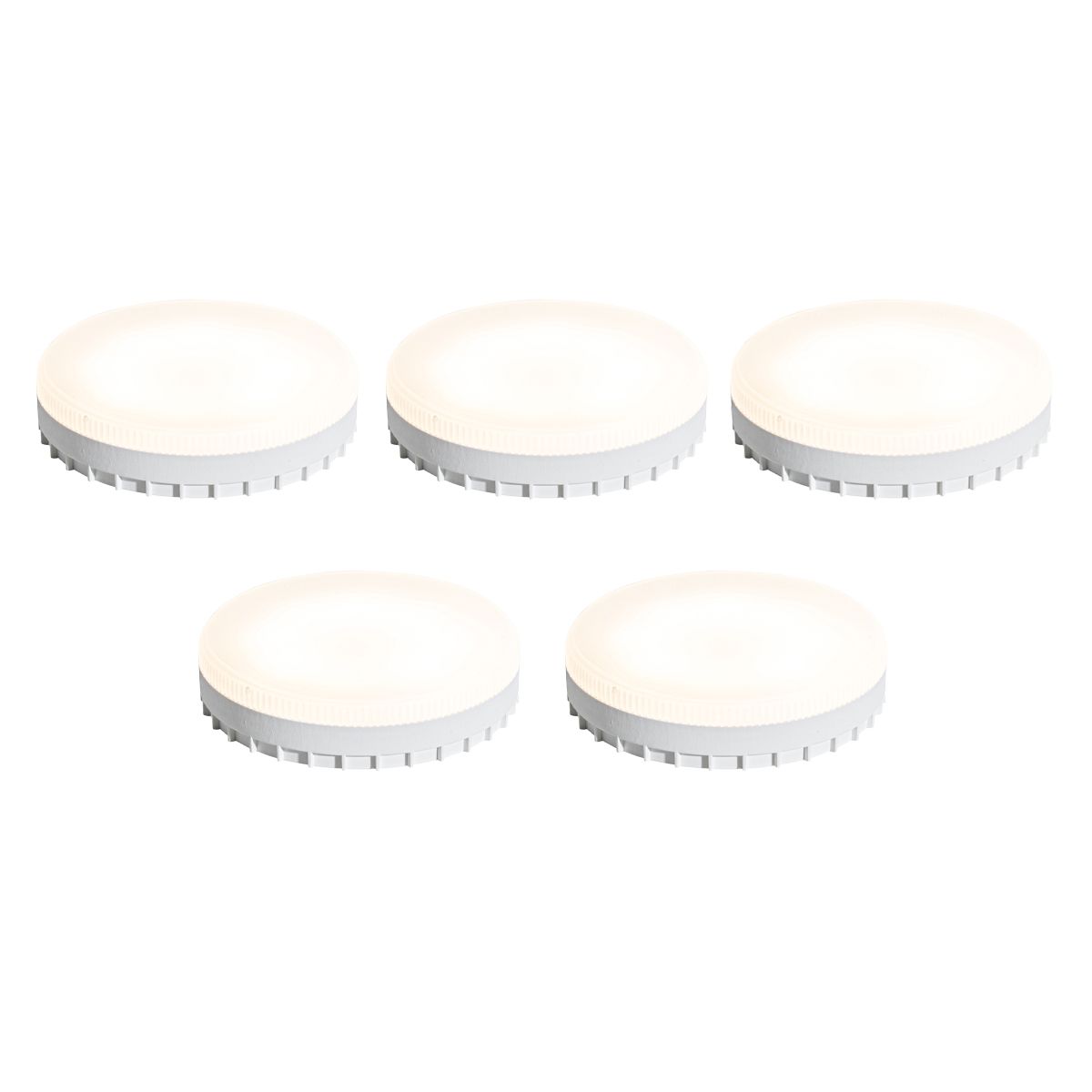 Set van 5 GX53 3-staps dimbare LED lampen 9W 900 lm 3000K