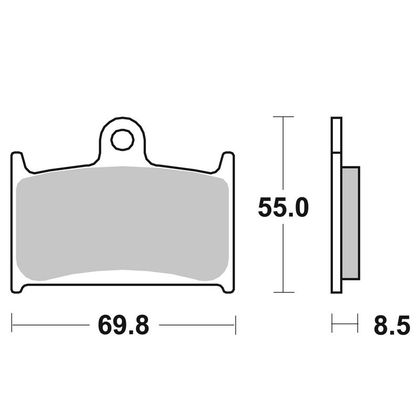 Plaquettes de freins SBS 624HS Sinter Métal Fritté avant