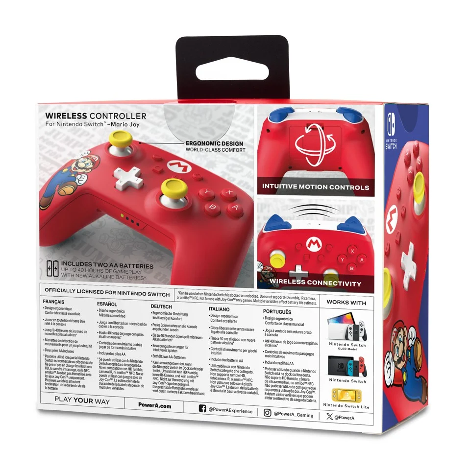 PowerA Wireless Controller ‒ Mario Joy (Nintendo Switch)