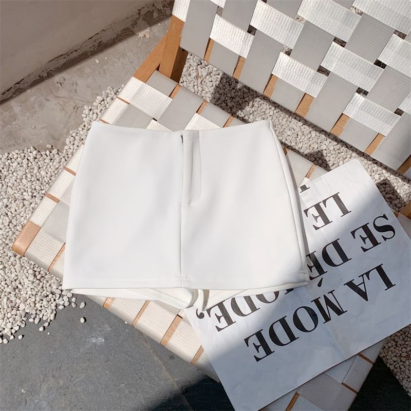 Metonymph - Hoge taille effen mini-kokerrok