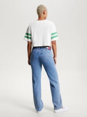 Calça jeans reta de cintura baixa Sophie