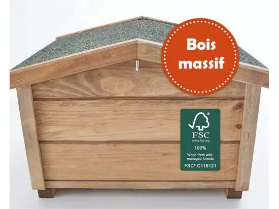 Abri Cabane Mangeoire Hérisson Refuge éxtérieur robuste en bois massif de haute qualité Hibernation Hiver