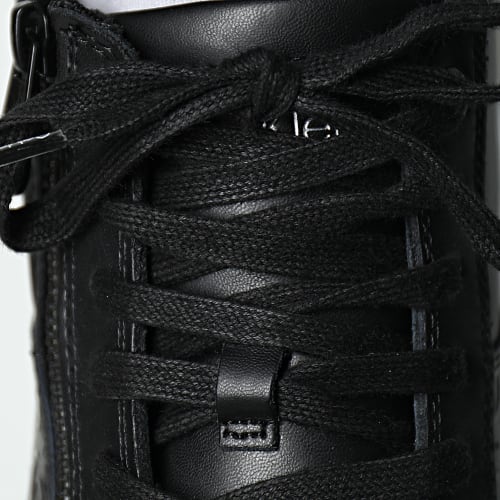 Baskets High Top Lace Up Zip 1008 Black Mono