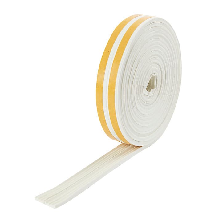 Joint caoutchouc adhésif profil K Diall blanc L.6 m