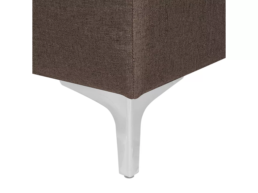 Chaise longue en tissu marron foncé ABERDEEN