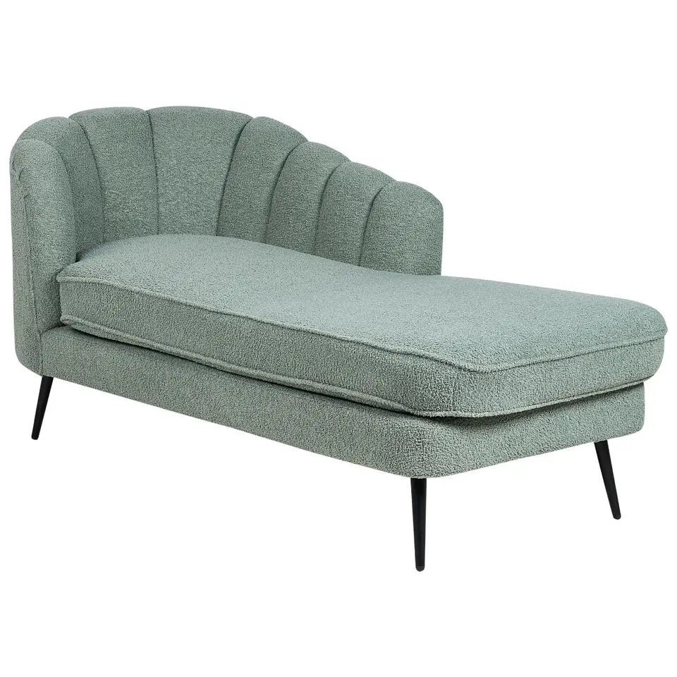 ALLIER - Chaise longue - Groen - Linkerzijde - Bouclé