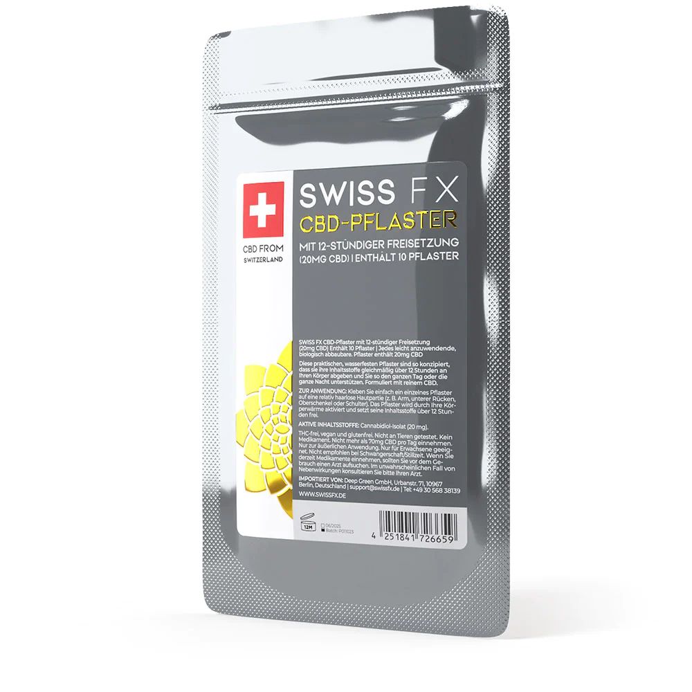 CBD Pflaster mit 20 mg CBD und Hanf gegen Schmerzen