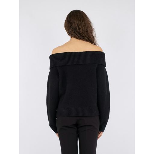 Neo Noir Jane Knit Striktrøje, Black, 34
