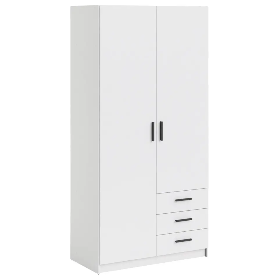 Kledingkast Sprint 2-deurs - wit - 200x98,5x50 cm
