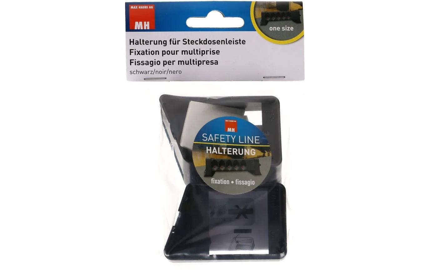 Halterung Steckdosenleiste Safety Line SchwarzSafety Line Halterung für Steckdosenleisten