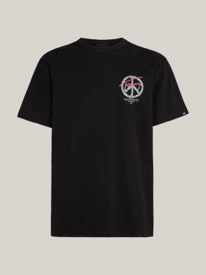 Camiseta com estampa do logo nas costas