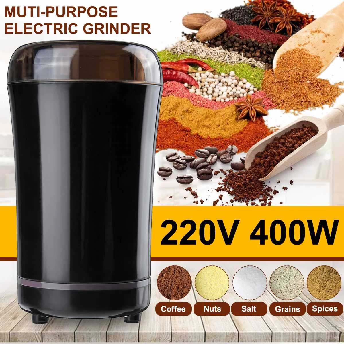 Universal Moulin à café 400W - Noir