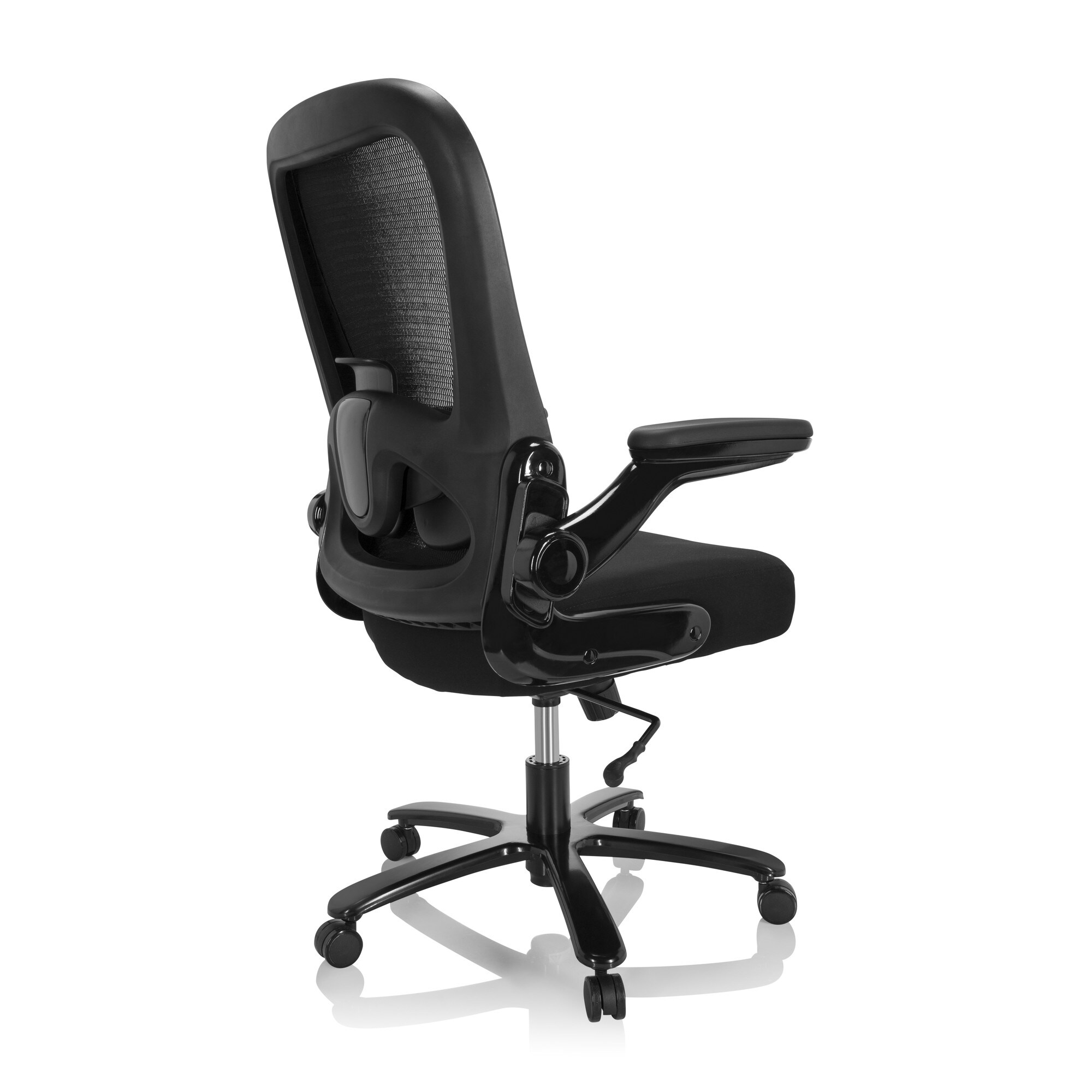 XXL Drehstuhl INSTRUCTOR SW I Stoff/Netzstoff mit abklappbaren Armlehnen hjh OFFICE