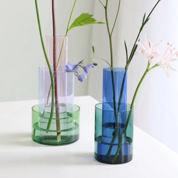 &klevering - Amphi Vase large, milky (3er-Set)