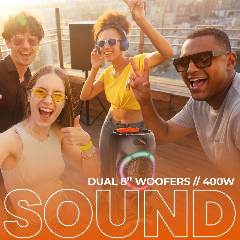 Denver - BPS459 - Bluetooth Speaker - Zwart - Incl. Draadloze Microfoon