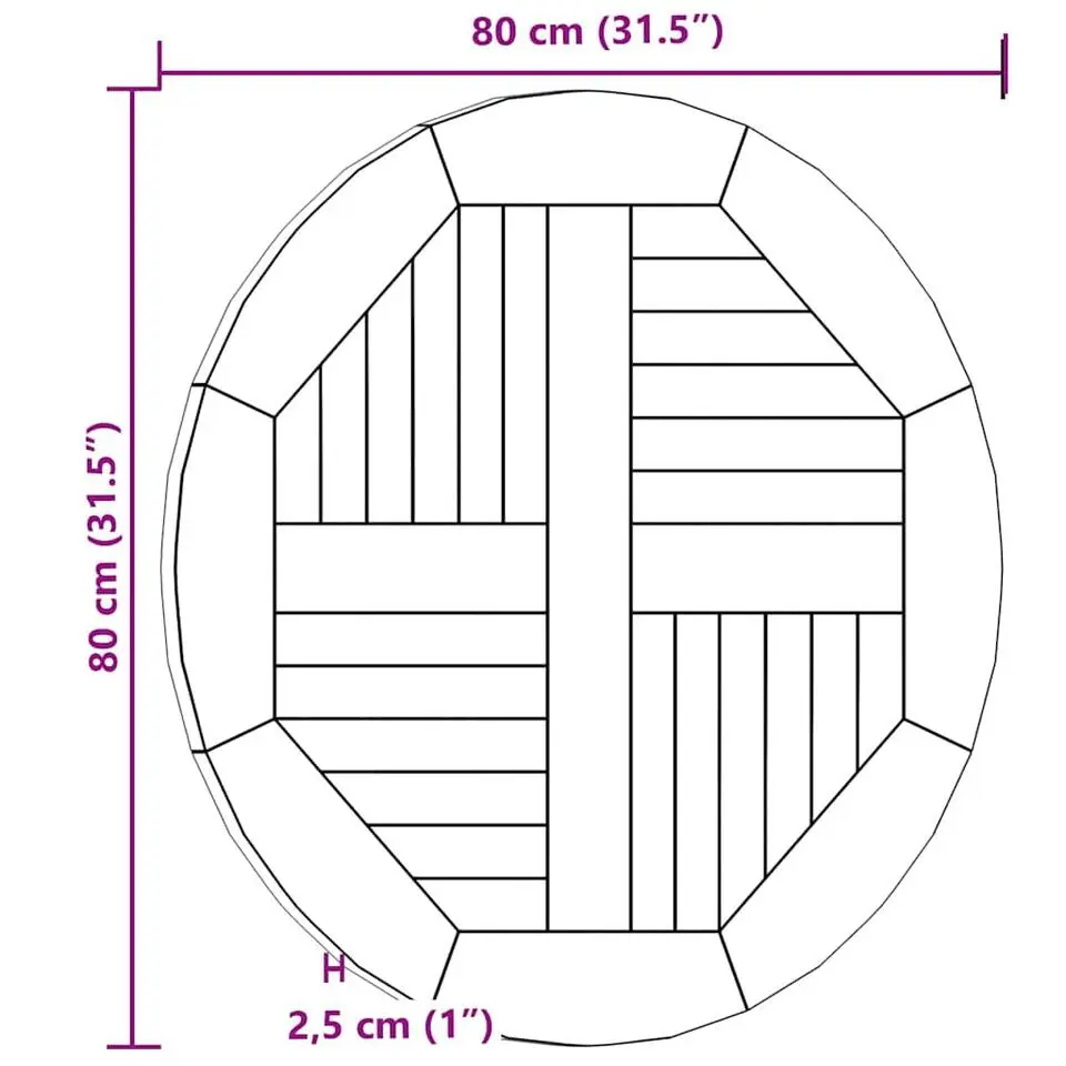 vidaXL - Tafelblad - Bruin - Hout