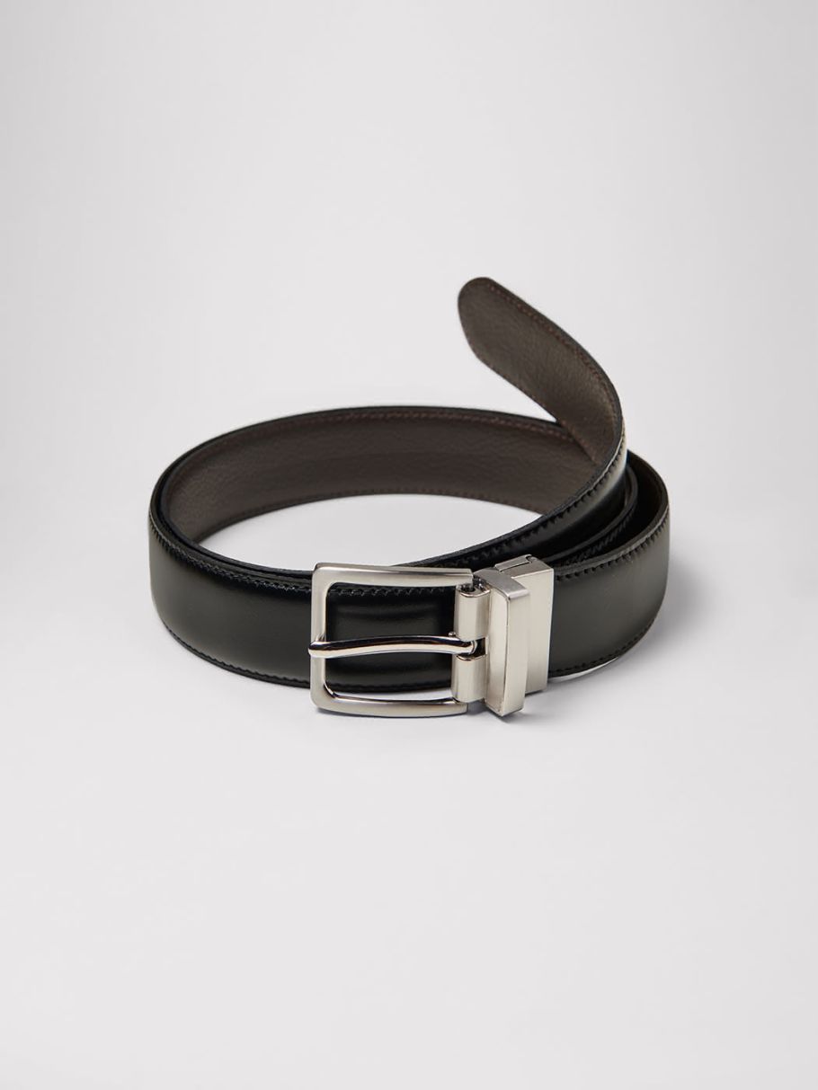 Ceinture en croûte de cuir lisse