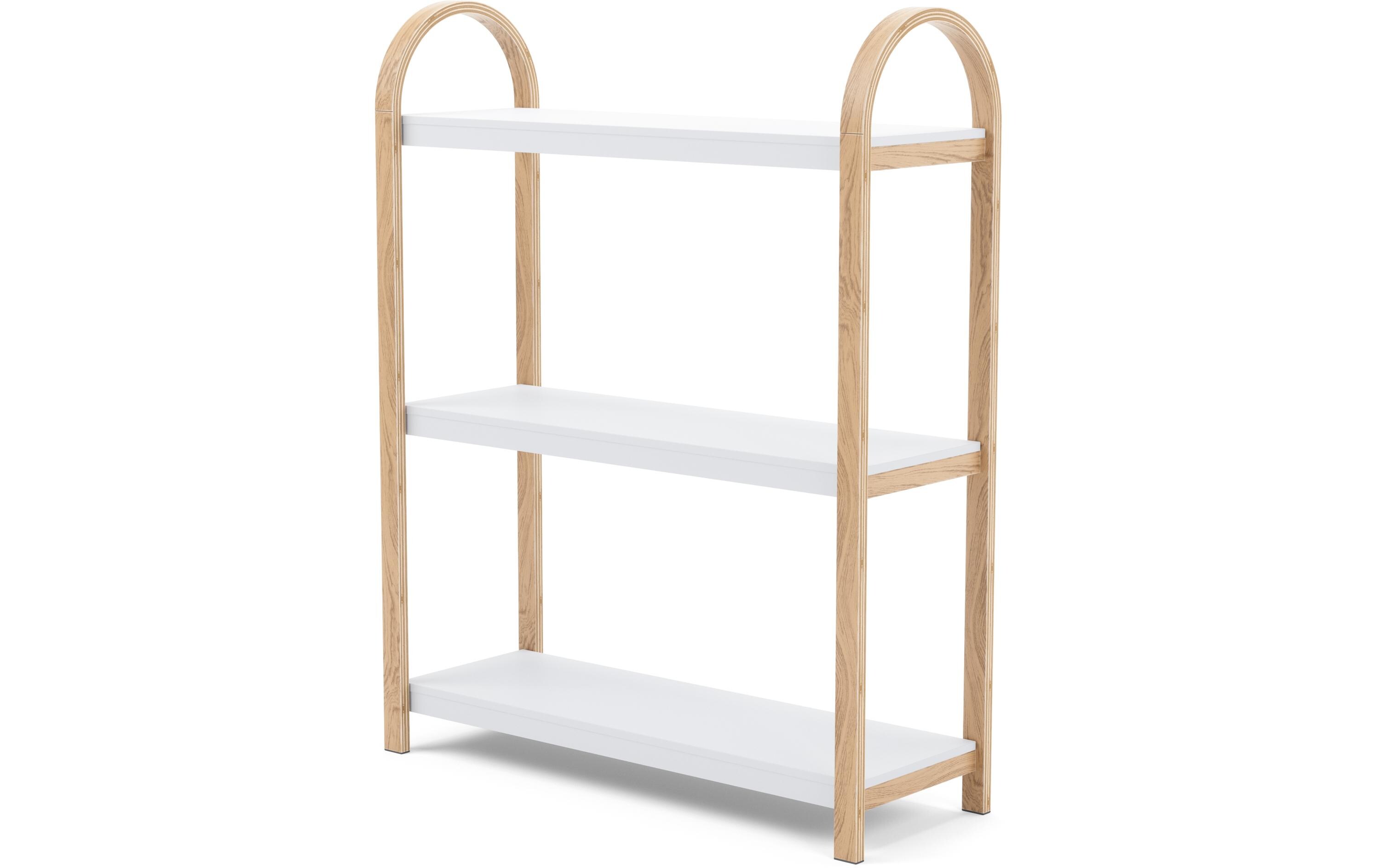 Regal Bellwood 72 x 90 cm, Nature/Weiss<br>Regal mit drei Ablagen
