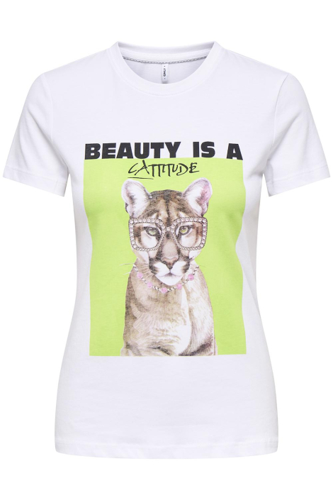Only witte dames t-shirt