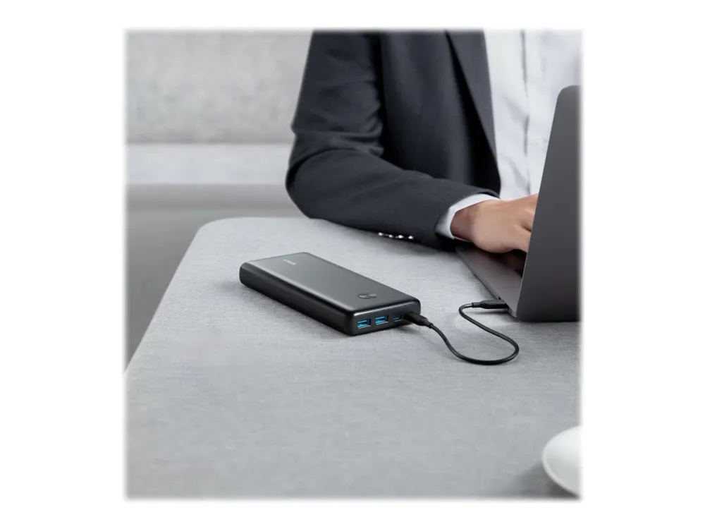 Anker PowerCore III Elite 25600 - Powerbank - 25600 mAh - 87 Watt - IQ 3.0 (2 x USB, 2 x USB-C) - sort