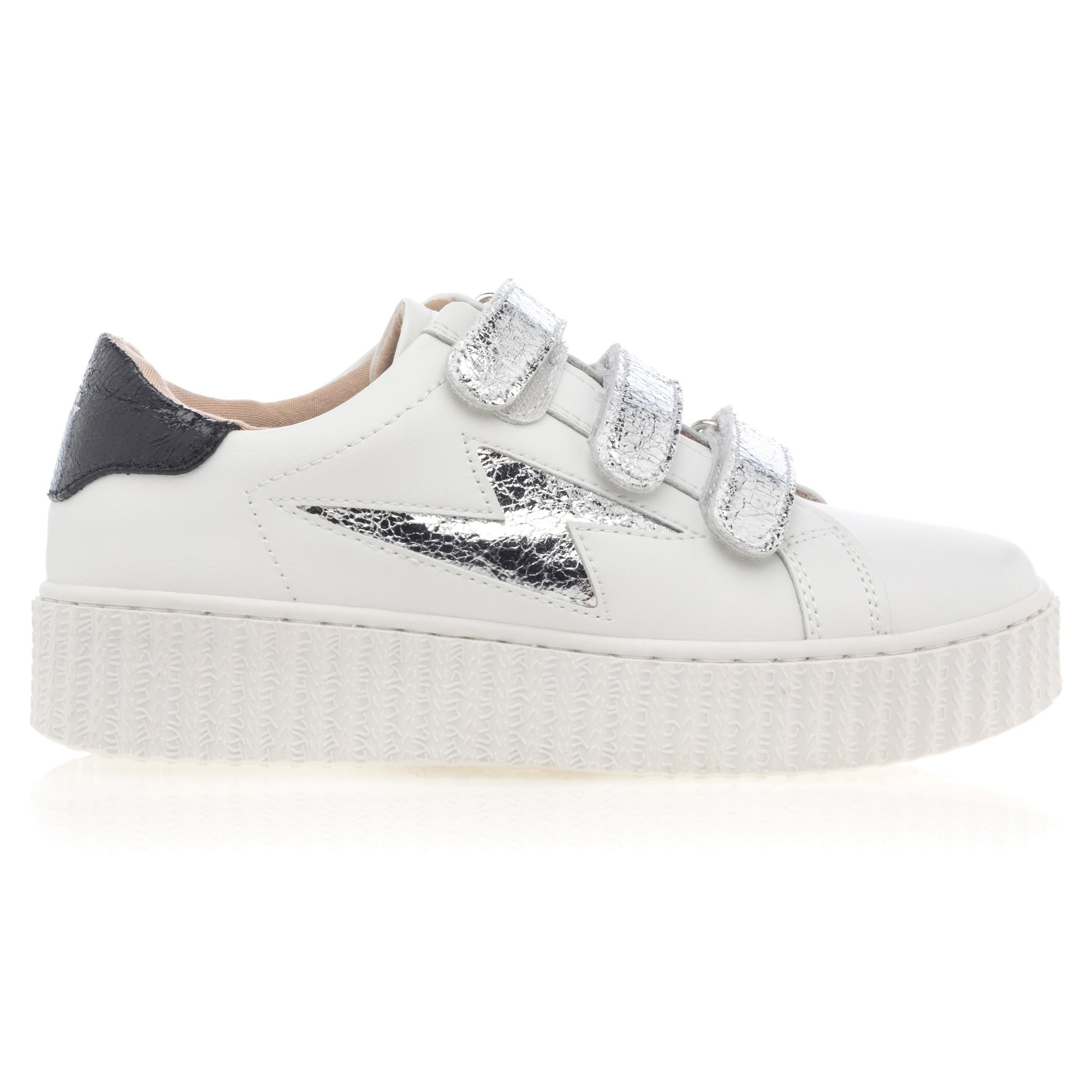 Baskets basses Fille argent