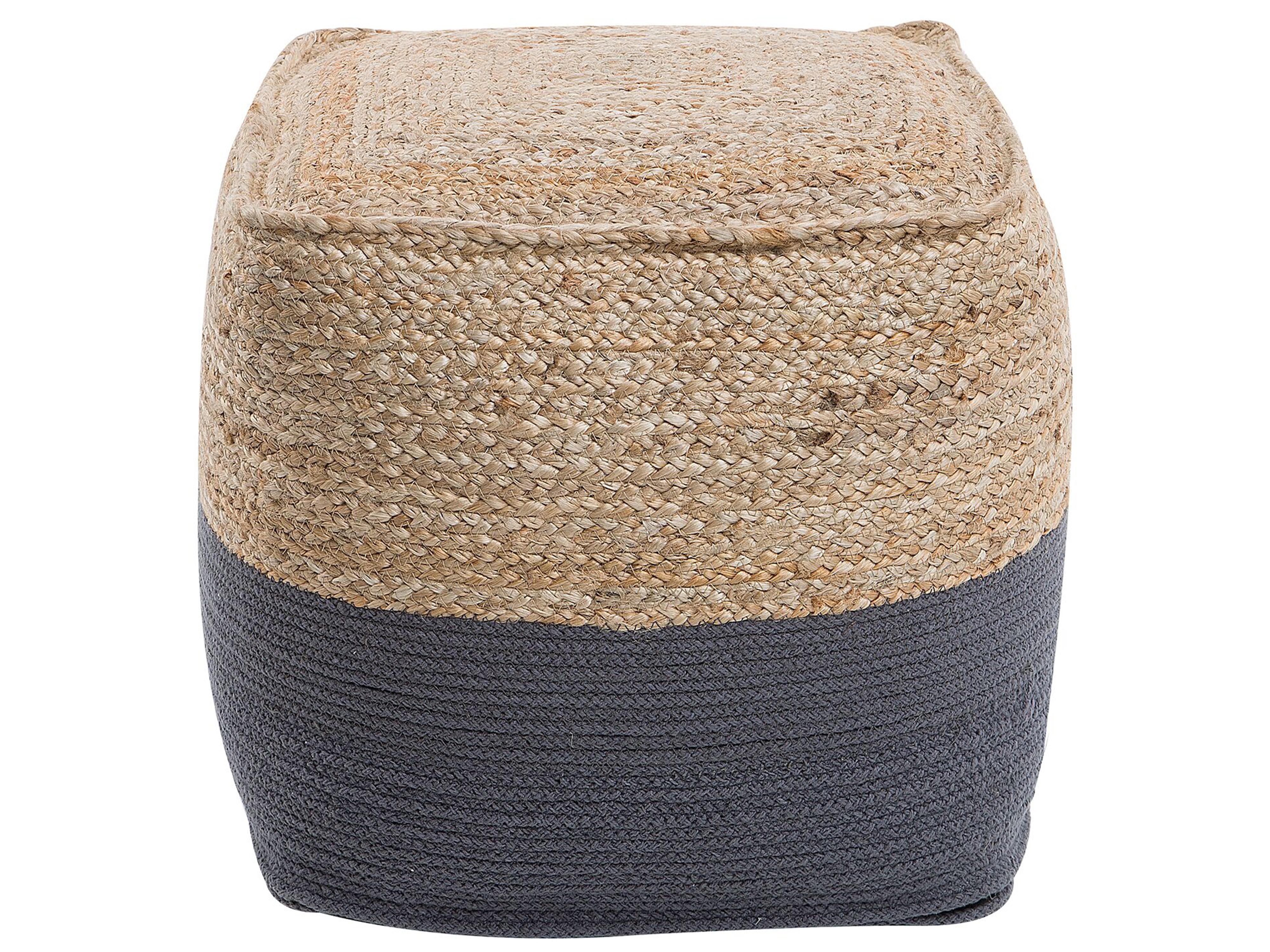 Poef KIRAMA Jute Donkergrijs