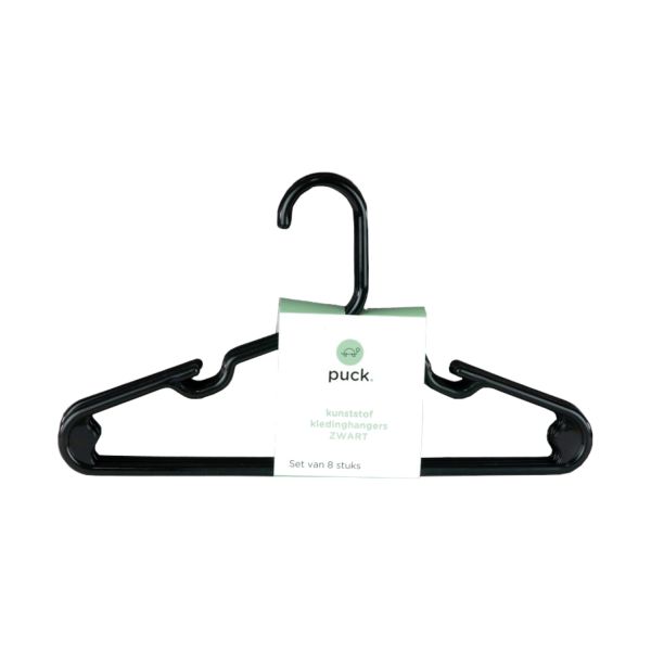 Puck Kledinghanger  - 8 Stuks - Wit