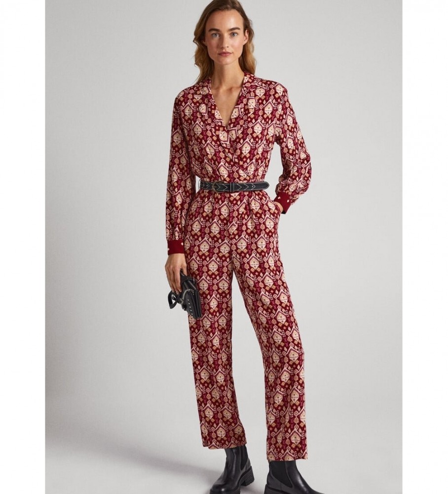 Macacão Pepe Jeans Giry cor vinho