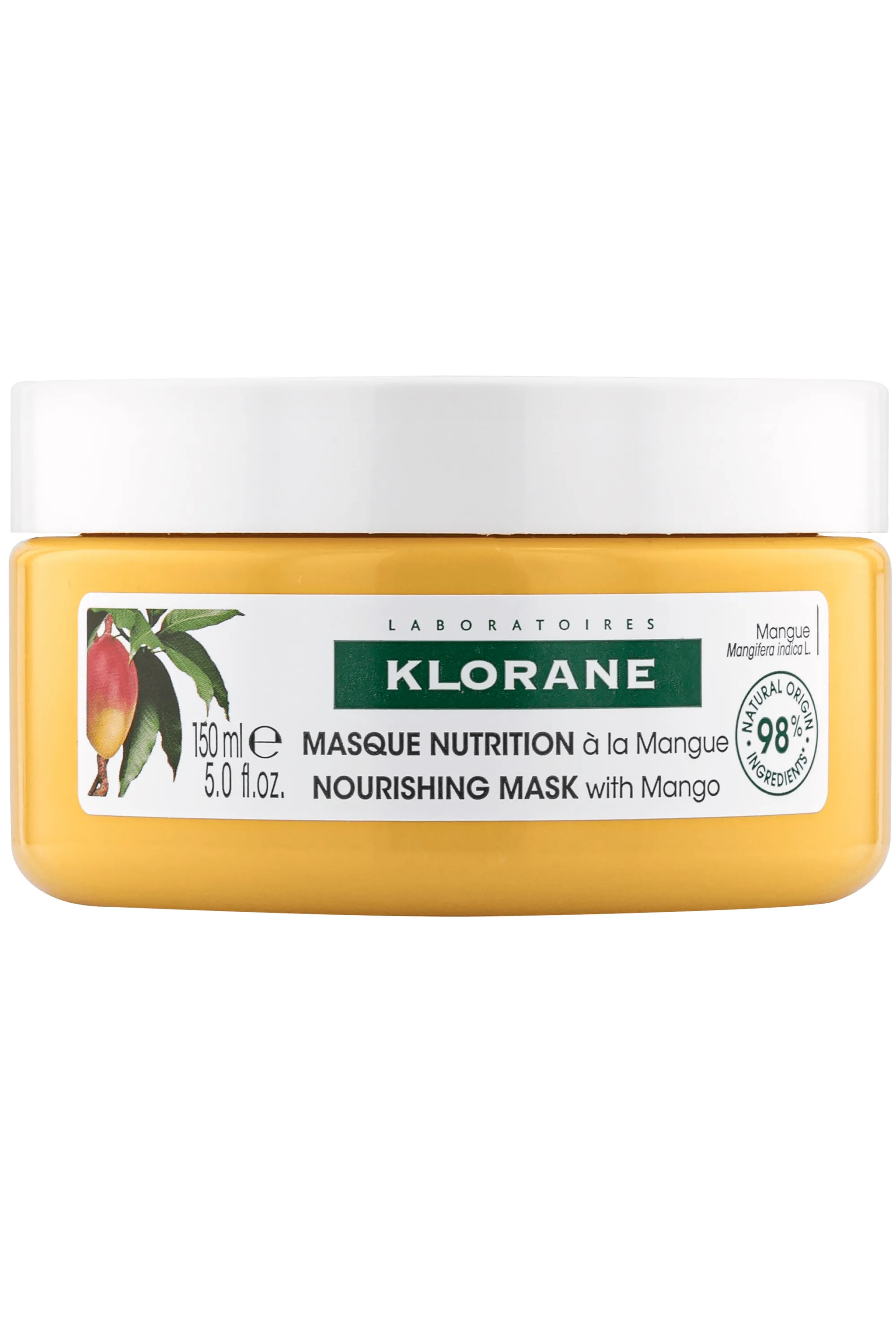 Klorane Masque nutrition à la mangue pour cheveux secs-150 ml