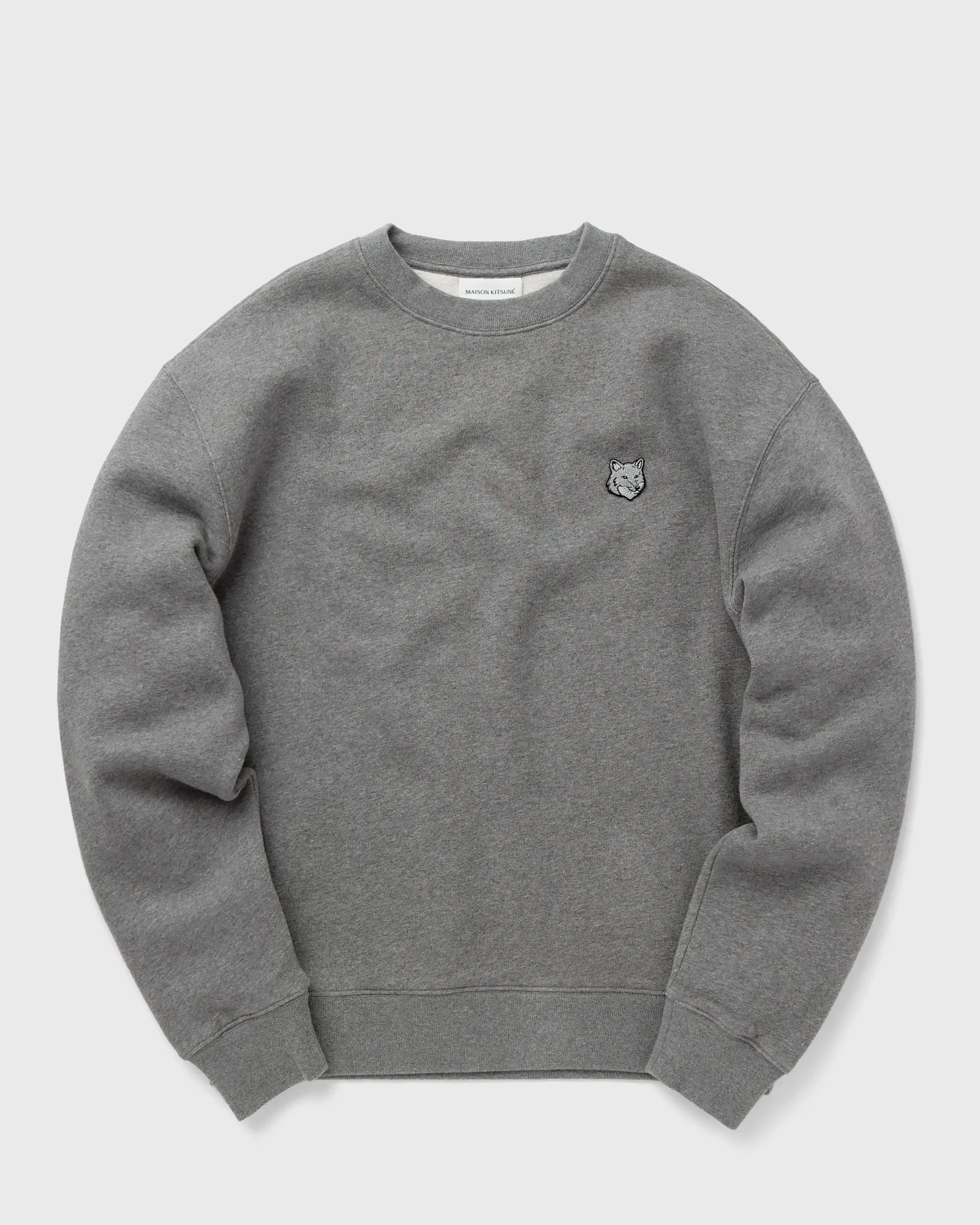 Maison Kitsune BOLD FOX HEAD PATCH COMFORT SWEATSHIRT MEDIUM GREY MELANGE