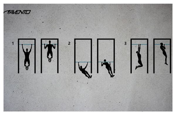 Avento Barre d'entraînement de porte Acier