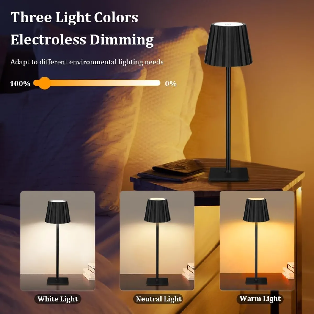 Lampe de Table Rechargeable