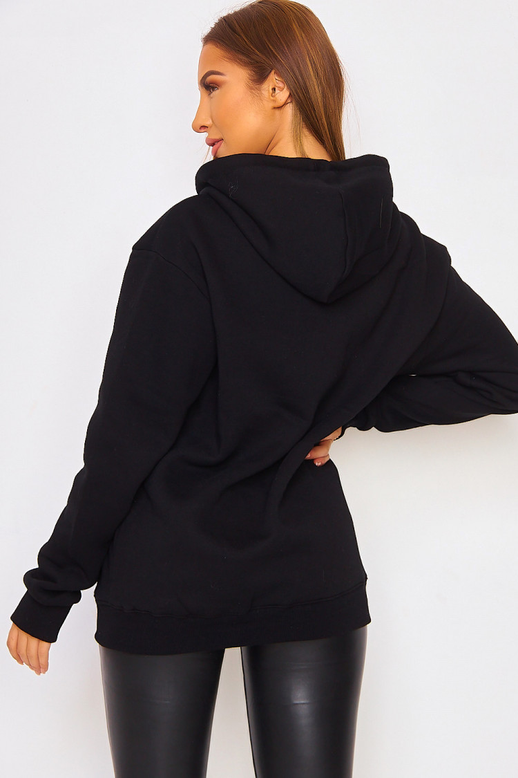 Sweat noir à capuche Brentiny