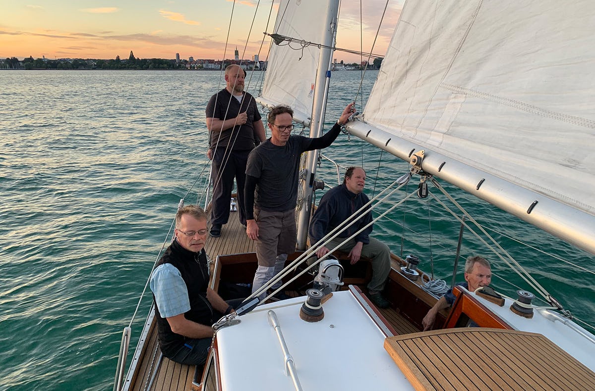 Segeln am Abend Bodensee
