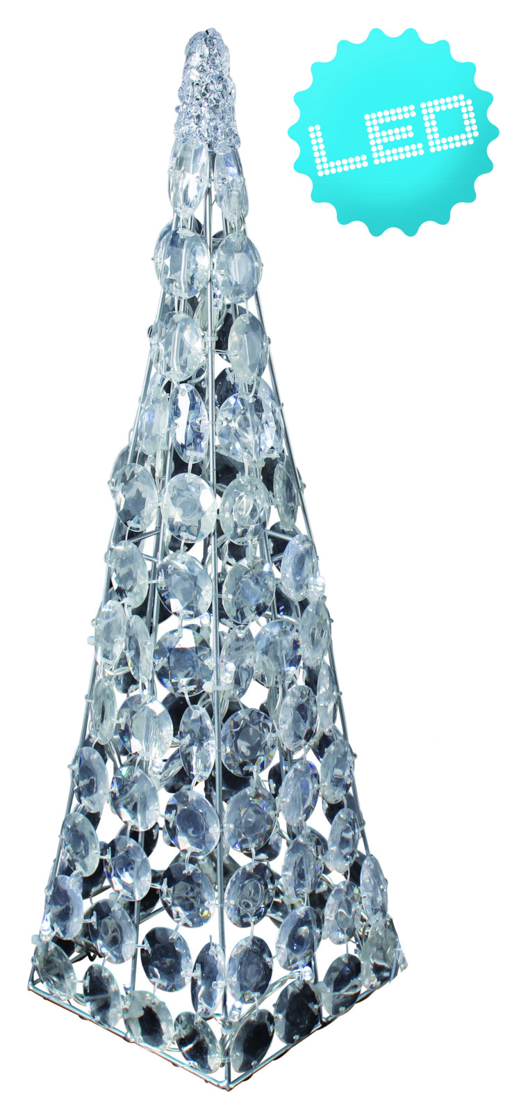 LED-Pyramide - Acryl-Steine - 45 cm