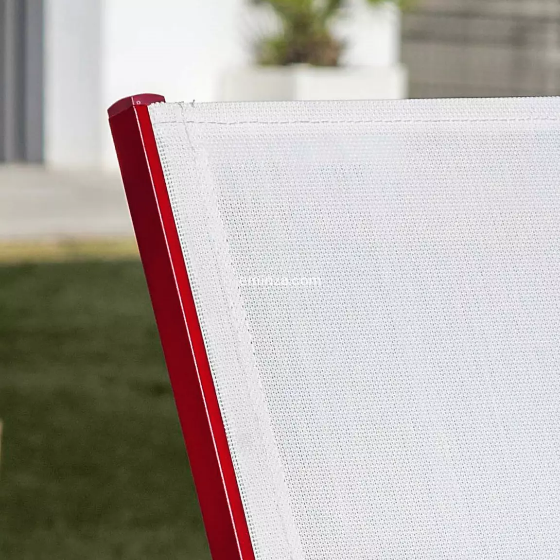 Fauteuil de jardin aluminium empilable Murano Rouge et blanc