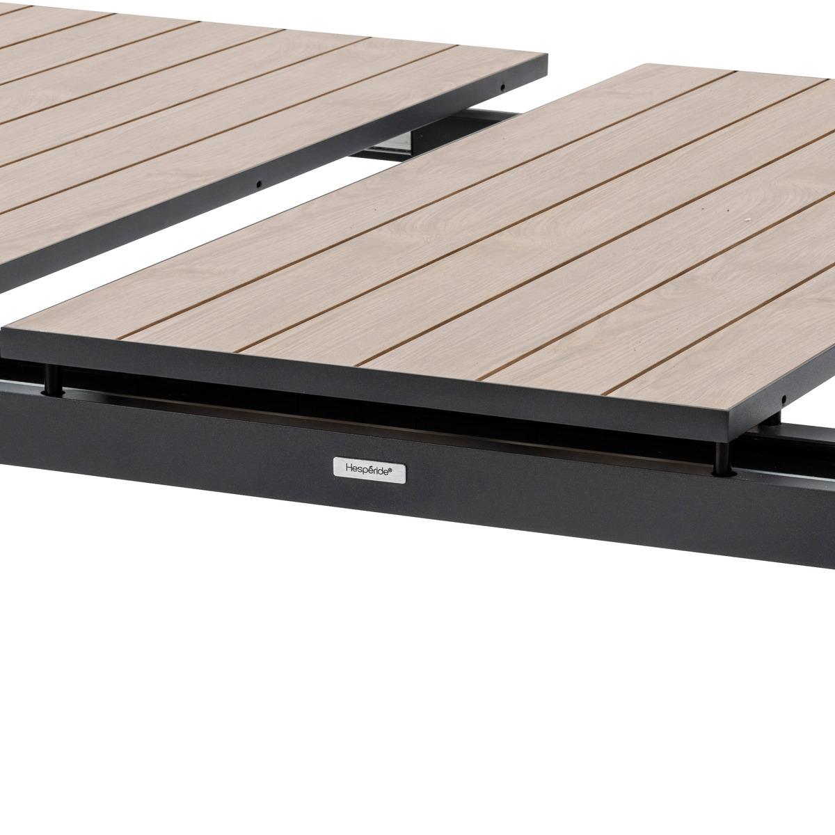 TABLE EVASION EXTENSIBLE ALUMINIUM HONEY GRAPHITE 14 PLACES