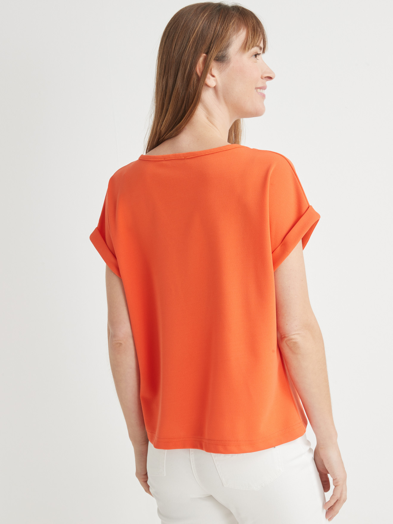 Tee-shirt V maille fluide