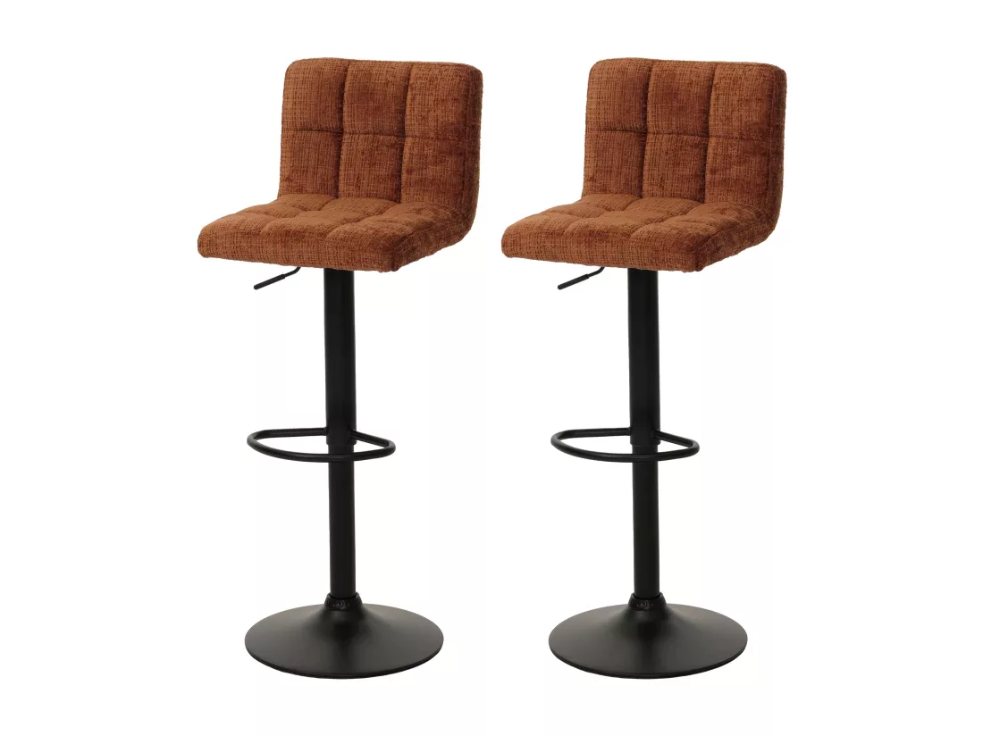 Tabouret de bar MCW-G87 (lot de 2), terracotta