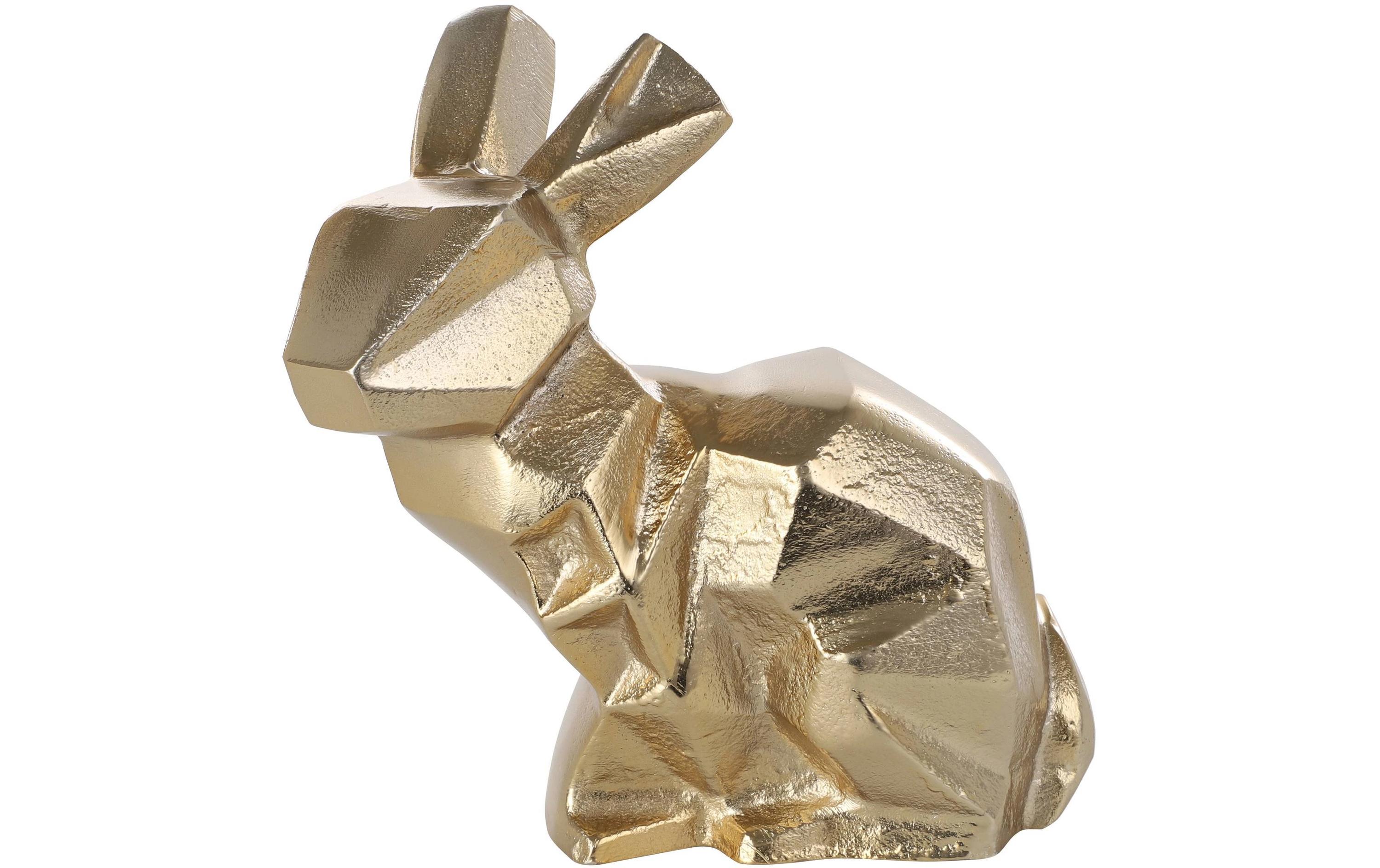 Dekofigur Hase Nolalu 17.5 cm, GoldHasenfigur