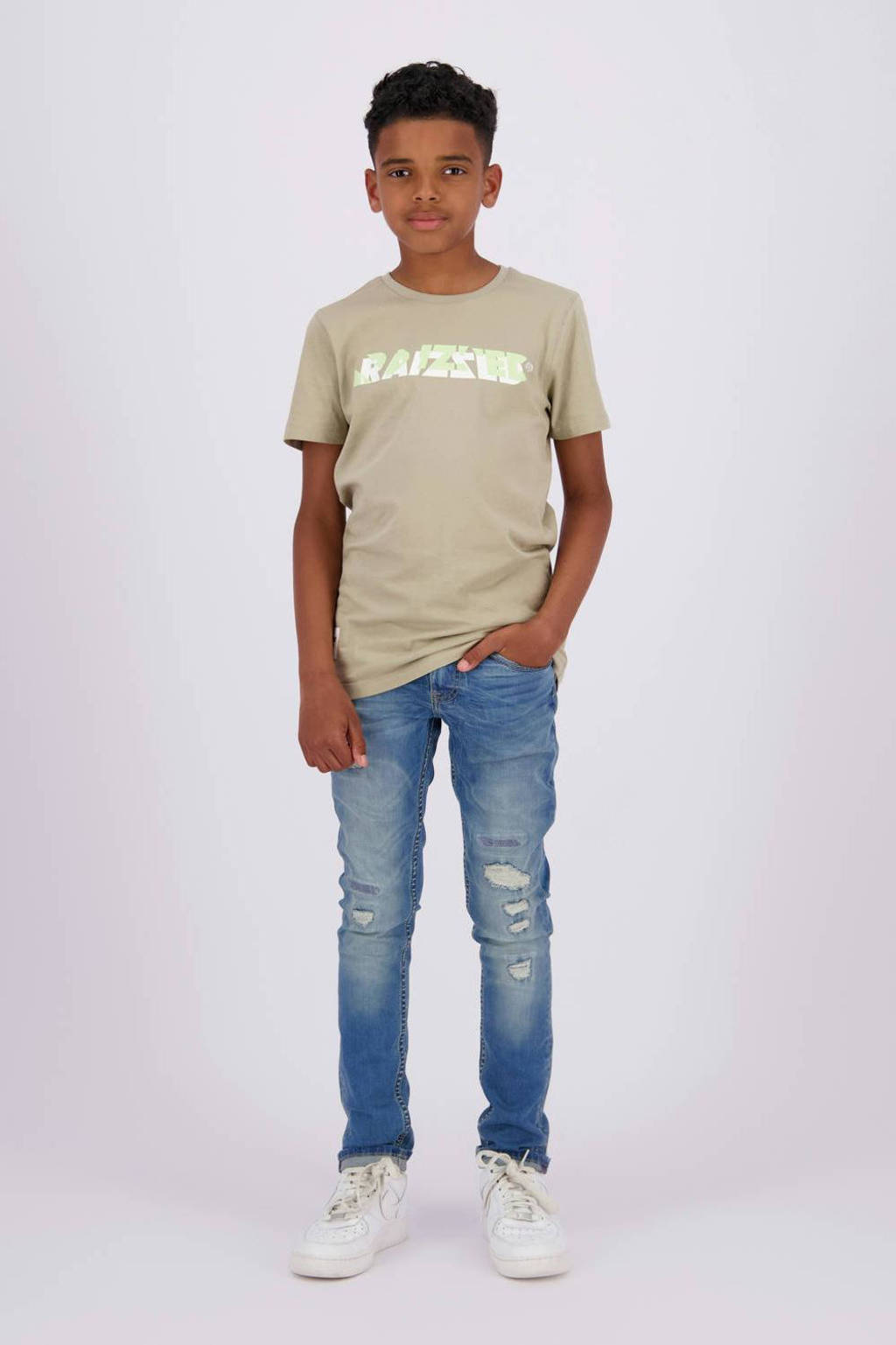 Raizzed T-shirt Augsburg met logo zand