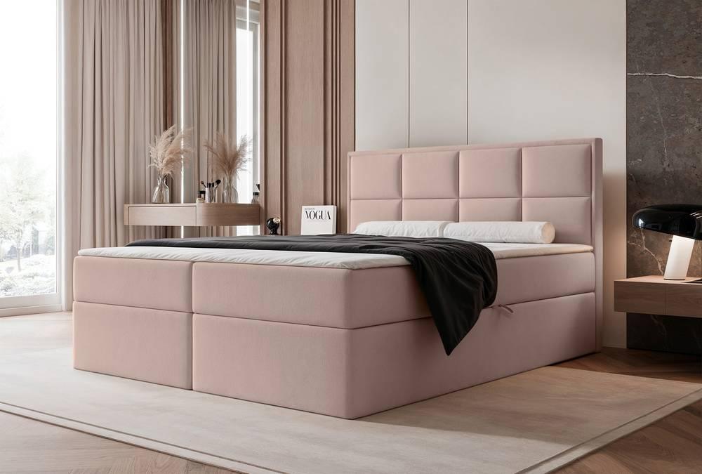 NADUVI Collection Boxspring Antonia velvet met opbergvak 140x200
