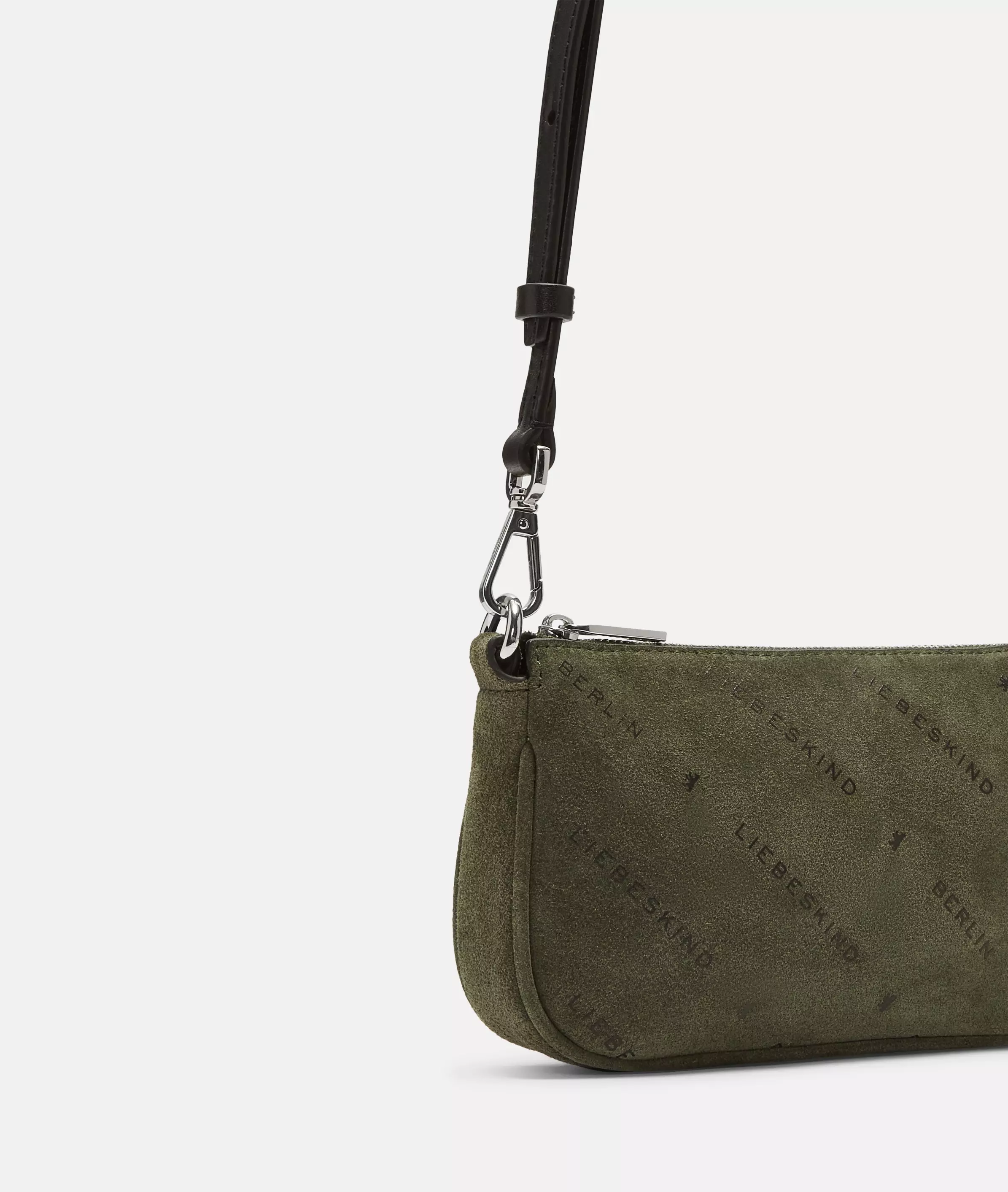 Monogram Crossbody XS Suede shoulder bag with Liebeskind Berlin lettering